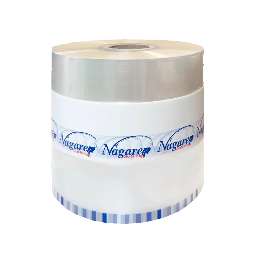 Bobina de plástico y envasado blanca personalizada con impresión por Plásticos Coimbra