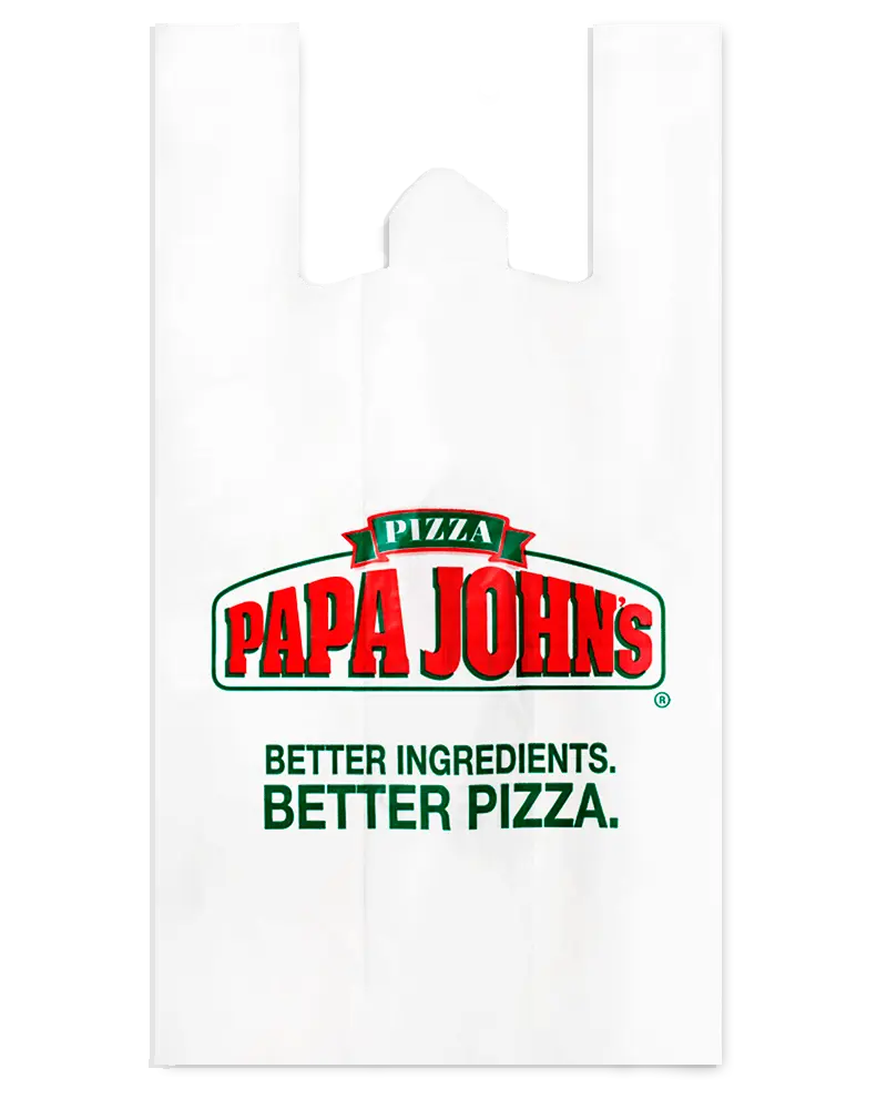 Fabricación de bolsas de asa camiseta de plástico para hostelería y delivery en Madrid