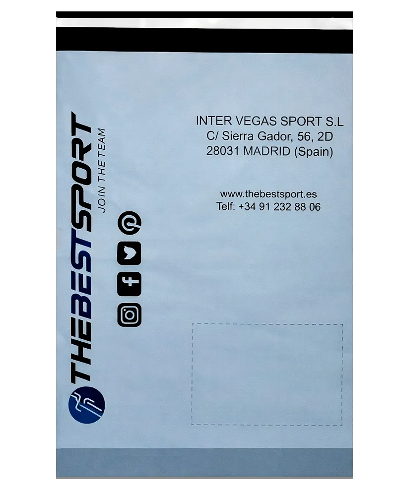 bolsa para envios online de mensajería personalizada the best sport polietileno por Plásticos Coimbra