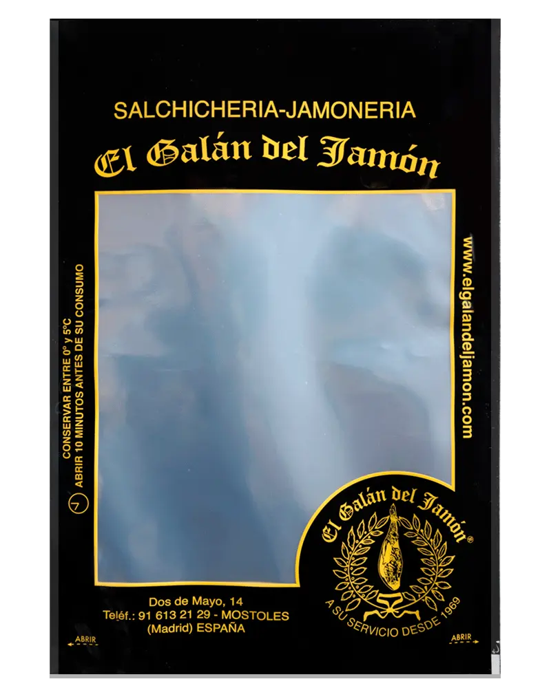 bolsa al vacío para jamón tamaño 21x30 micras 40 personalizada por Plásticos Coimbra