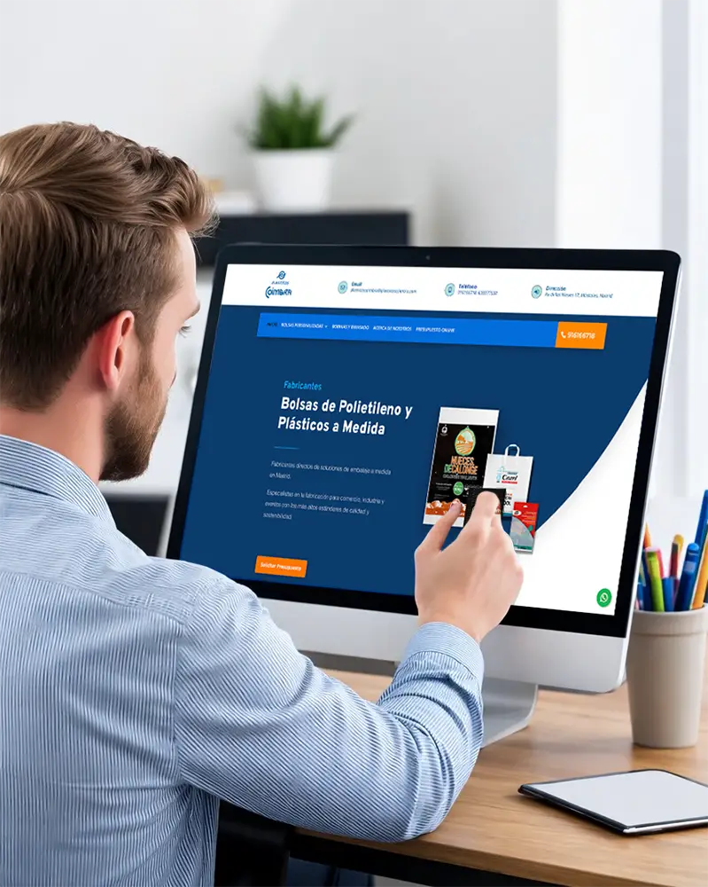Formulario para solicitar presupuesto de fabricación de bolsas y bobinas de plástico 