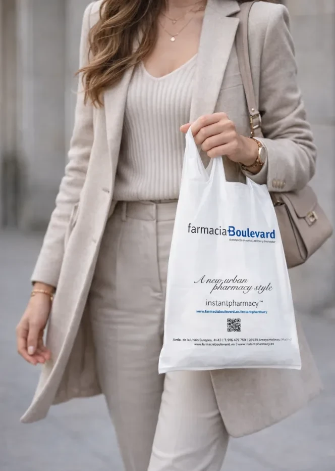 Bolsa de plástico con asa de camiseta personaliza