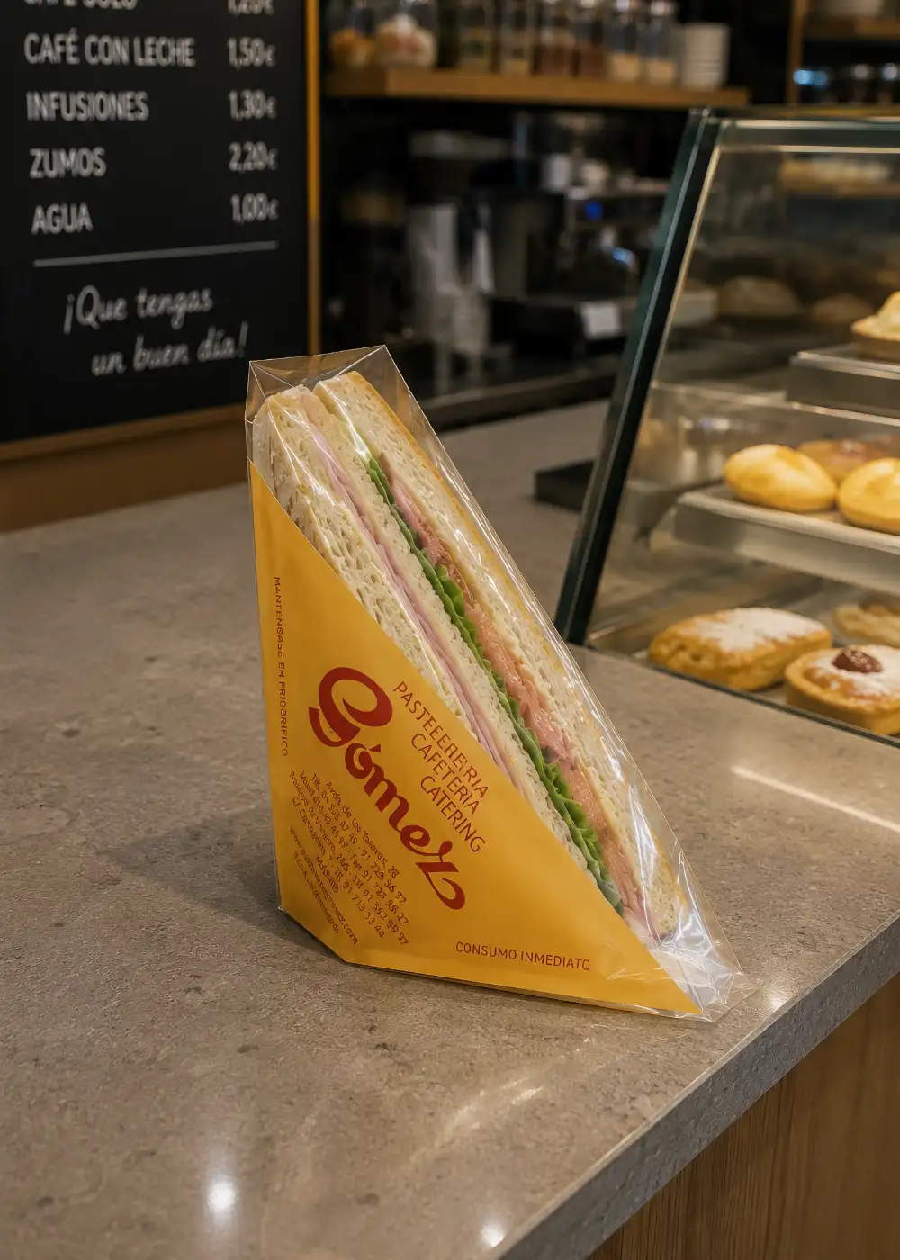 Bolsa de plástico sin asa para bocadillos y sándwiches - Plásticos Coimbra⁠