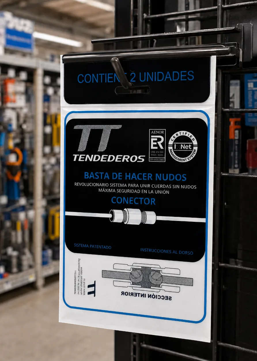 Bolsas de exposición personalizadas ferretería con eurotaladro - Plásticos Coimbra⁠